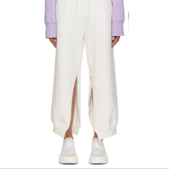 White Split Lounge Pants - Picture 2 of 4